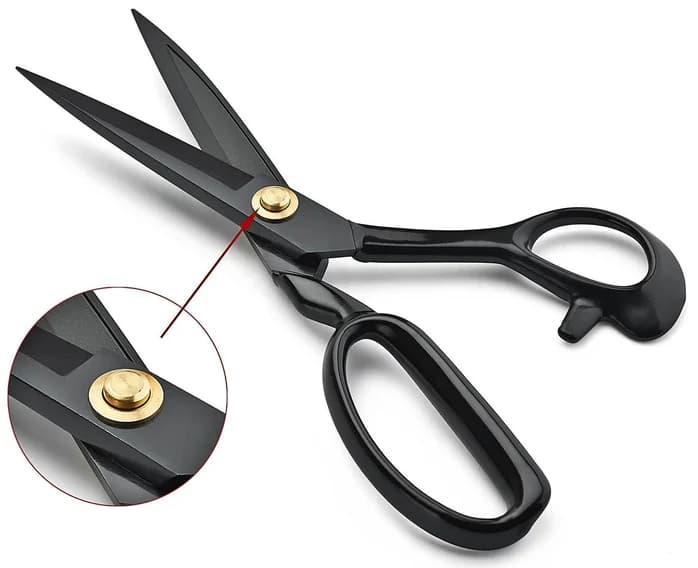 METAL SİYAH SAPLI TEFLON SOMUNLU 9 NOLU HEDİYELİ MAKAS - 2