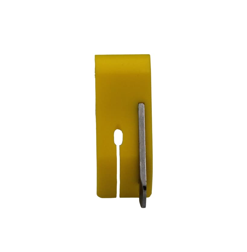 DÜZ MAKİNA PLASTİK SARI TABAN SOL OYNAR CIMALI AYAK  4,8 MM - 2