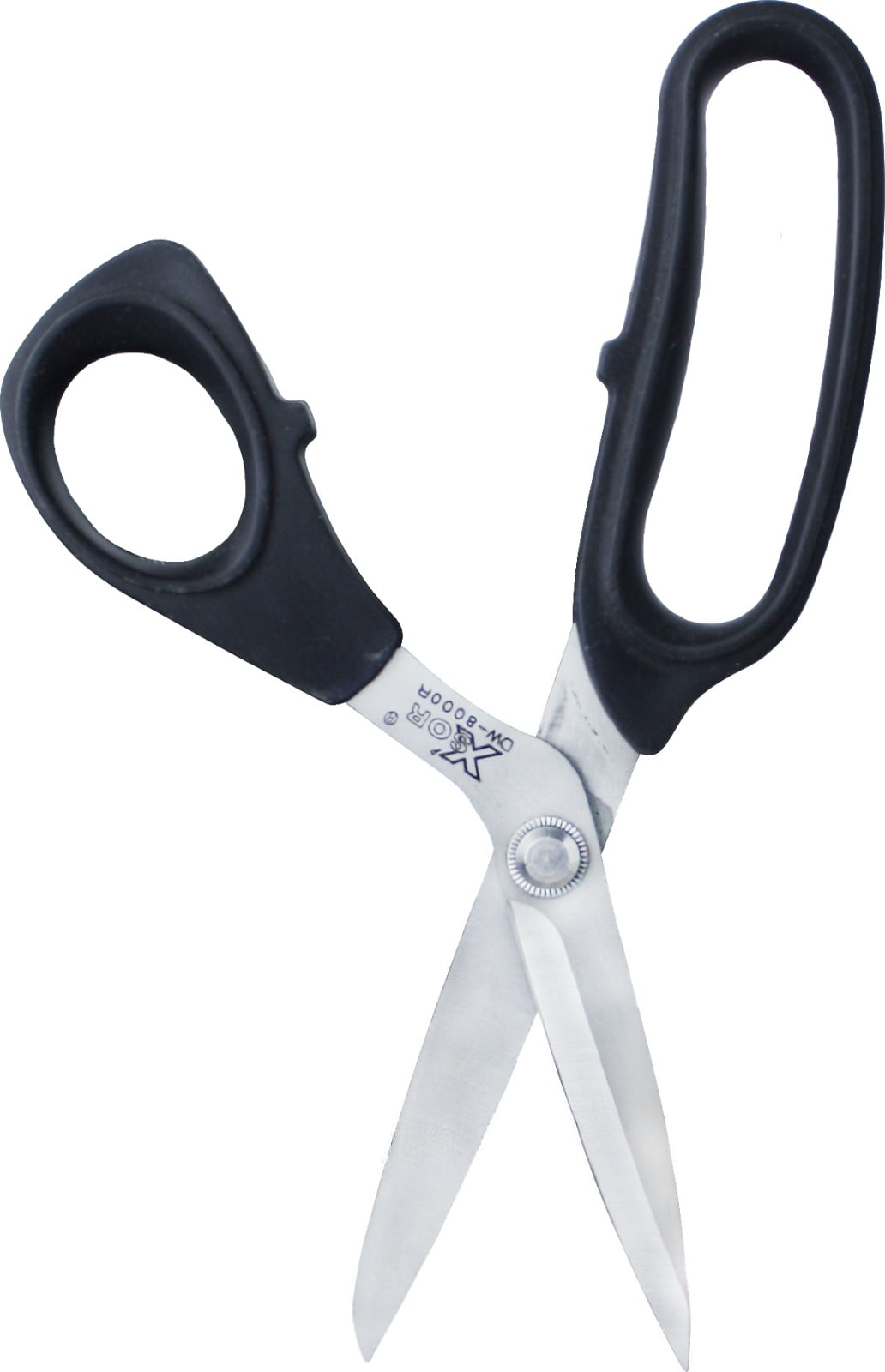 PLASTK SIYAH SAPLI SAĞ EĞRİ MAKAS (DERİ) 8"